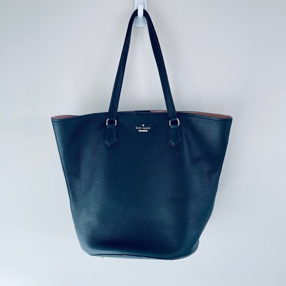 Kate Spade New York Black Pebbled Leather Tote